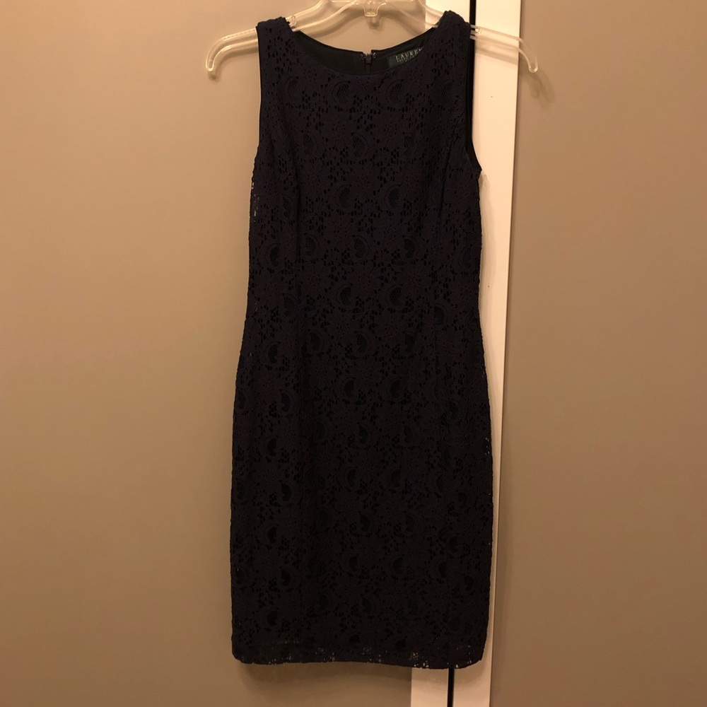 Lauren Ralph Lauren Navy Fitted Dress - Picture 5 of 6